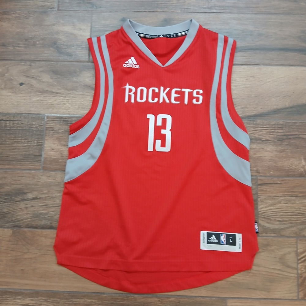 Houston Rockets Jersey Youth Kids Large Red Basketball Adidas James Harden